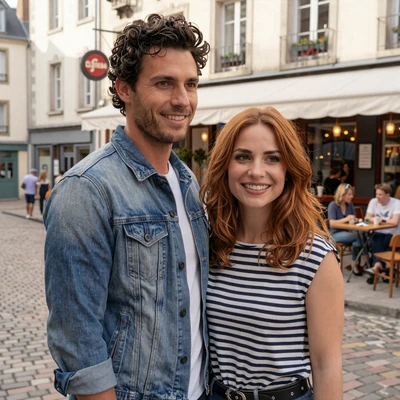 Jason from San Francisco and Claire from France who found love on DatingSkillss dating site