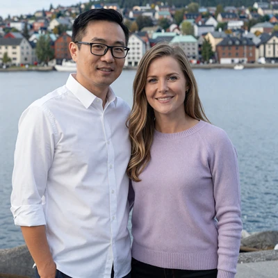 Michael from Seattle and Annika from Norway who discovered each other on DatingSkillss