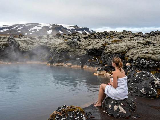 Geothermal hot spring in Iceland with steam and volcanic landscape - Icelandic dating culture