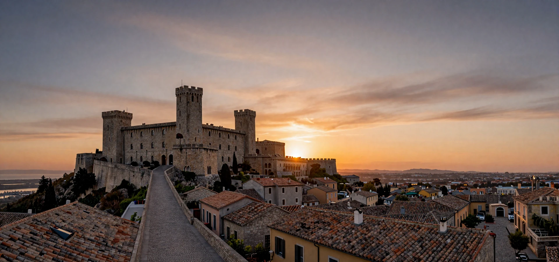 San Marino hilltop fortress with three medieval towers at sunset - San Marinese women dating scene